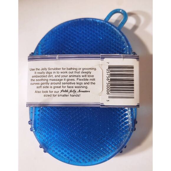 Tail Tamer Professional's Choice Horse Jelly Scrubber Mitt Blue - Picture 2 of 2